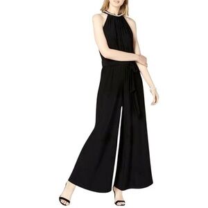 Betsey Johnson Embellished Neck Jumpsuit